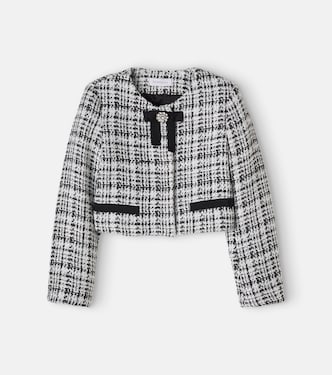 Checked bouclé jacket | Monnalisa