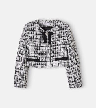 Checked bouclé jacket | Monnalisa