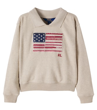 Intarsia cotton-blend polo sweater | Polo Ralph Lauren Kids