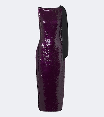 Tie-detail sequined cocktail dress | Carolina Herrera