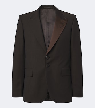 Atto satin-trimmed virgin wool blazer | Wales Bonner