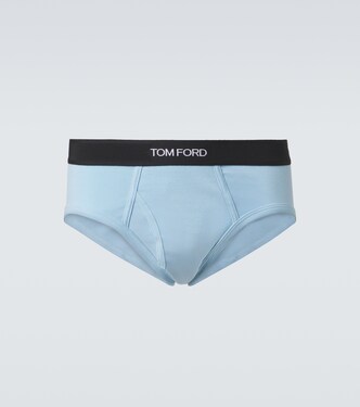 Logo cotton-blend briefs | Tom Ford