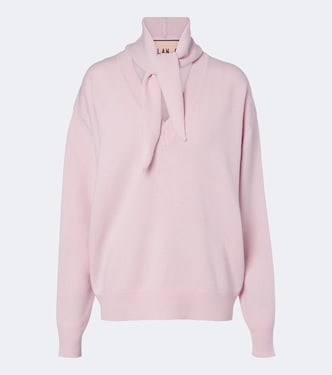 Pull à col noué en laine et cachemire | Plan C