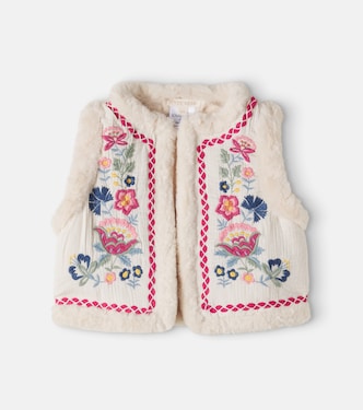 Librana embroidered cotton vest | Louise Misha
