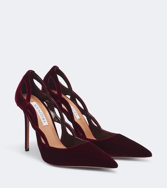 Pumps Contour aus Samt | Aquazzura