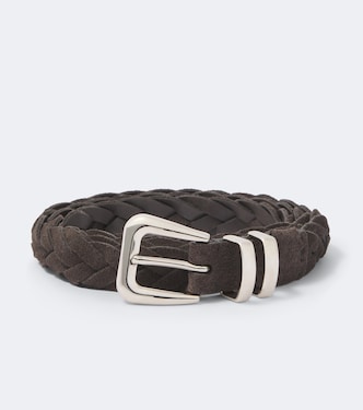 Ceinture tressée en daim | Brunello Cucinelli