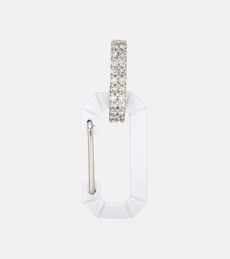 Chiara Small 18kt gold and silver single earring with diamonds | Eéra
