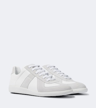 Replica leather and suede sneakers | Maison Margiela