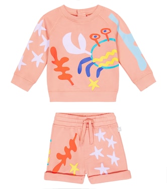 Baby cotton sweatshirt and shorts set | Stella McCartney Kids
