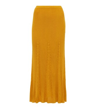 Meda silk and cashmere midi skirt | Gabriela Hearst