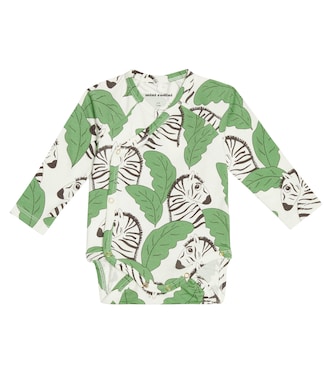 Baby Zebras printed jersey bodysuit | Mini Rodini