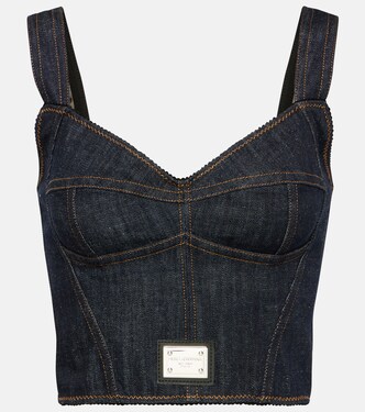 Bustier-Top aus Denim | Dolce&Gabbana