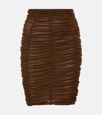 Ruched high-rise jersey miniskirt | The Attico
