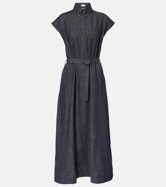 Maxikleid aus Denim | Brunello Cucinelli