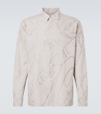 Bedrucktes Hemd aus Baumwolle, Wolle und Seide | Berluti