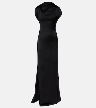 Robe longue en crêpe de satin | Victoria Beckham