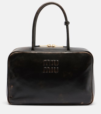 Beau leather tote bag | Miu Miu