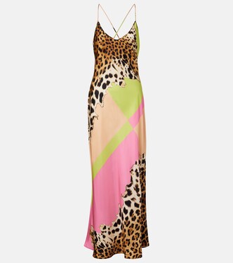 Robe longue imprimée en soie | Roberto Cavalli