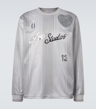 Logo striped T-shirt | Acne Studios