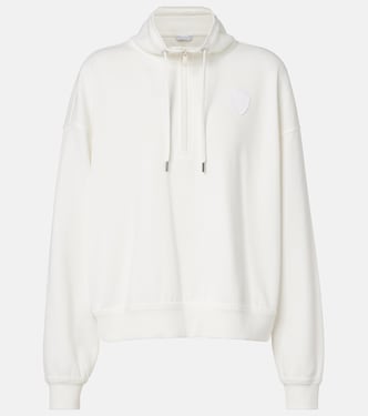 Sweat-shirt zippé en coton mélangé | Brunello Cucinelli
