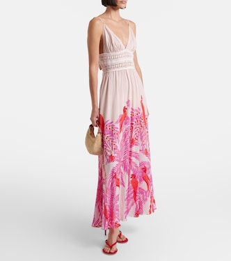Poupette St Barth, Havana crochet-trimmed floral maxi dress, Women, Pink, US 4, Dresses, Viscose Poupette St Barth, Havana crochet-trimmed floral maxi dress, Women, Pink, US 4, Dresses, Viscose