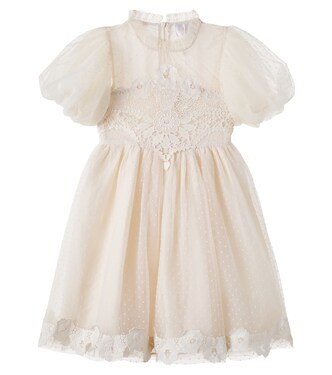 Lace-trimmed tulle dress | Petite Amalie  