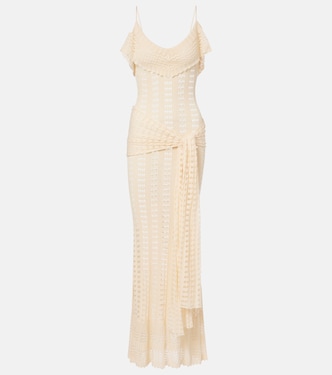 Ruffled pointelle maxi dress | Aya Muse