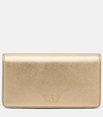 VLogo Mini metallic leather clutch  | Valentino Garavani