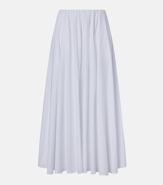 Milano pleated cotton maxi skirt | Staud