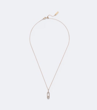 Halskette Move Uno Large aus 18kt Roségold mit Diamanten | Messika