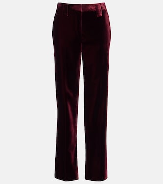 Velvet straight pants  | Versace