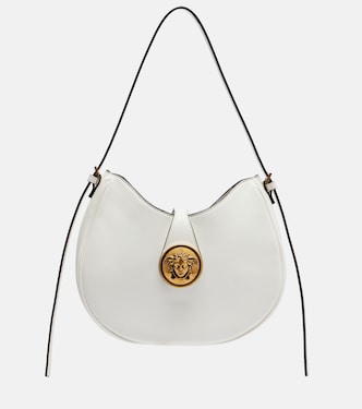 Embleme Small leather shoulder bag | Versace