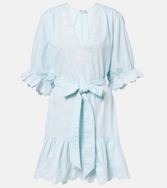 Embroidered cotton poplin minidress | Juliet Dunn