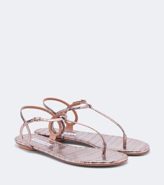 Sandali infradito Almost Bare in pelle | Aquazzura