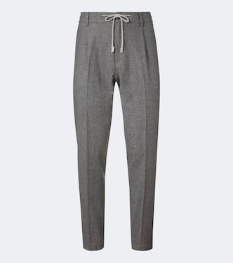 Wool, cotton, and cashmere straight pants | Eleventy