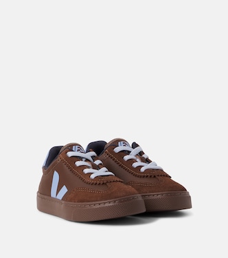 Volley suede-trimmed leather sneakers | Veja Kids