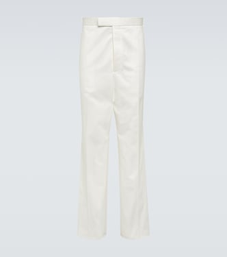High-rise cotton twill chinos | Thom Browne