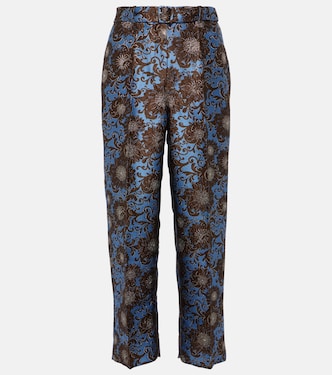 Pantalon droit Elio en jacquard à fleurs | 'S Max Mara
