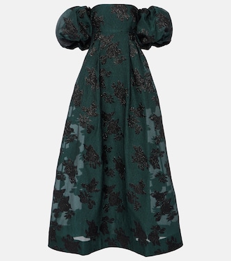 Beryl off-shoulder lamé gown | Rebecca Vallance