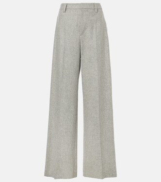 Pantalones anchos de lana y cachemir | Brunello Cucinelli