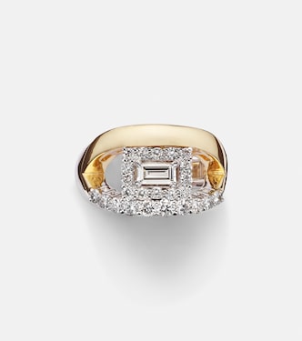 Whisper Ear 18kt gold single ear cuff with diamonds | Yeprem