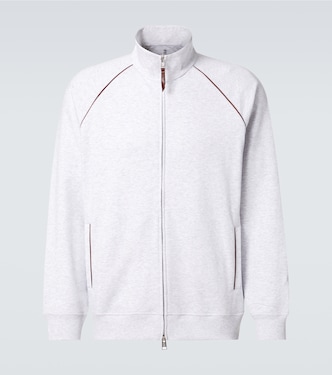 Cotton-blend jersey track jacket | Brunello Cucinelli