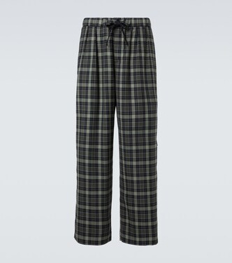 Checked wide-leg pants | Loewe