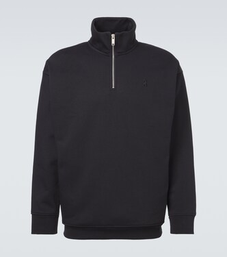 Logo cotton-blend half-zip sweatshirt | On