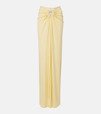 Bezel Quartz gathered jersey maxi skirt | Christopher Esber