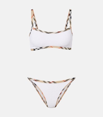 x Hunza G bikini Tyler con Burberry Check | Burberry