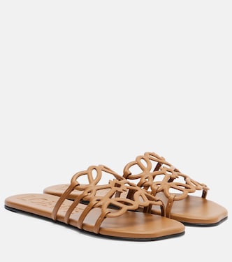 Paula's Ibiza Petal Anagram leather slides | Loewe