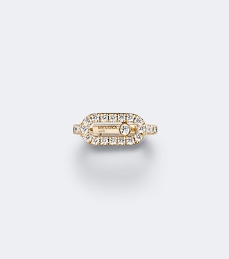 Move Uno 18kt gold ear cuff with diamonds | Messika