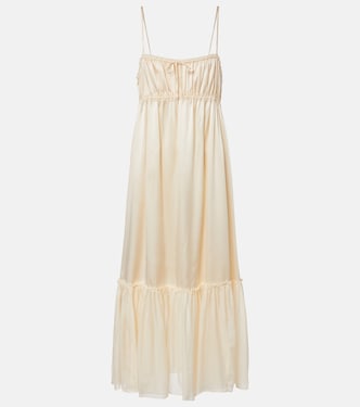 Robe Marielle en soie froncée | Ulla Johnson