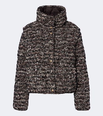 Daunenjacke Poetique aus Bouclé mit Pailletten | Moncler